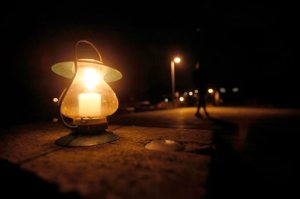 A candle burns on the First Street Dock in Tofino on the west coast of Vancouver