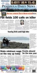 Today's front page for Clallam County readers.