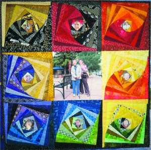 Sherry Nagel's quilt integrating photographs of her mother