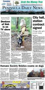 Today's front page for Clallam County readers.