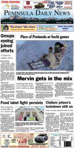 Today's front page for our Clallam County readers.