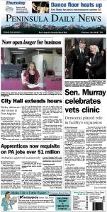 Today's front page for our Clallam County readers.