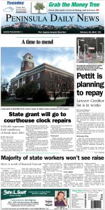 Today's front page for our Clallam County readers.
