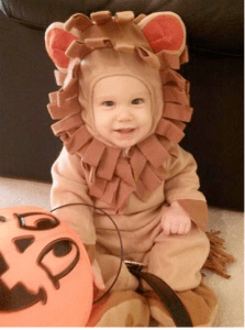 1st (Newborn-12 mo.) – Josiah in his lion costume. "Hear me ROAR."
