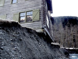 This National Park Service photo shows the erosion beneath the Enchanted Valley Chalet