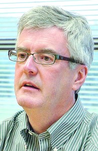 Nippon paper mill manager Harold Norlund said pulp-making machines have to be heated up before any paper gets made. The machines have been idle since last week's strike action. Keith Thorpe/Peninsula Daily News