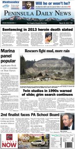 Today's front page for our Clallam County readers.