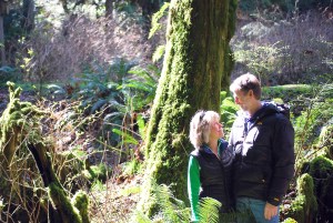 Debbie and Arnold Schouten live just outside Port Angeles beside Dry Creek — which in fact is a healthy stream running through lush forest. Diane Urbani de la Paz/Peninsula Daily News