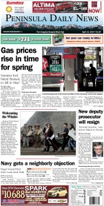 Today's PDN front page for our Port Angeles/Clallam County readers.