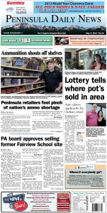 PDN's front page for today's Clallam County readers.