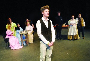 The Port Angeles High School Thespian Society's cast of “The Fall of the House of Usher” are