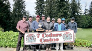 Peninsula Golf Club claimed its third Peninsula Cup in the six-year history of the tournament recently at Port Ludlow Golf Course. Team members from left to right: Steve Jones