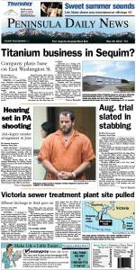 PDN's front page for today's Clallam County readers.