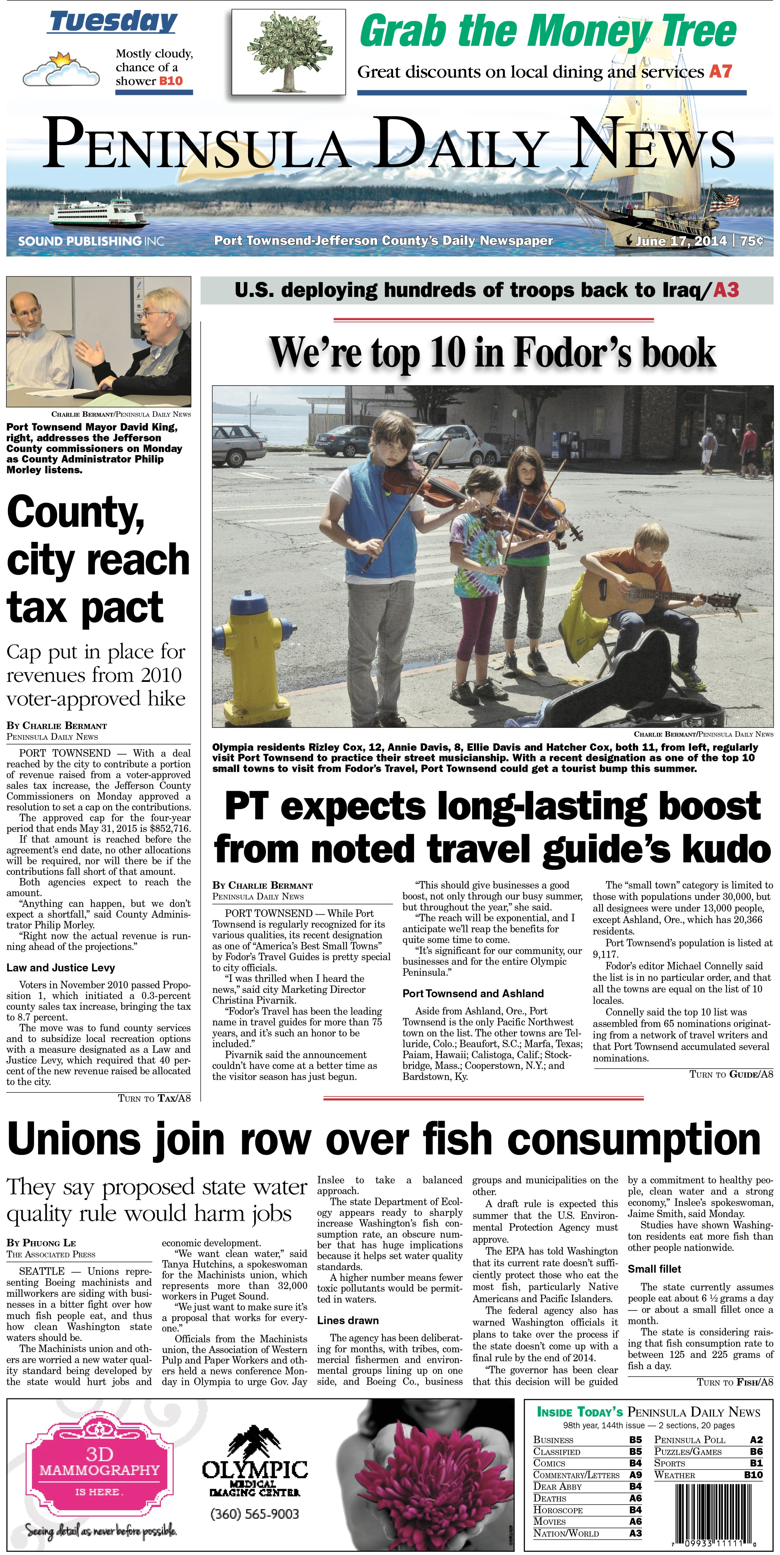 PDN's front page for today's Jefferson County readers.