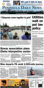 PDN's front page for today's Clallam County readers. There's more inside that isn't online!