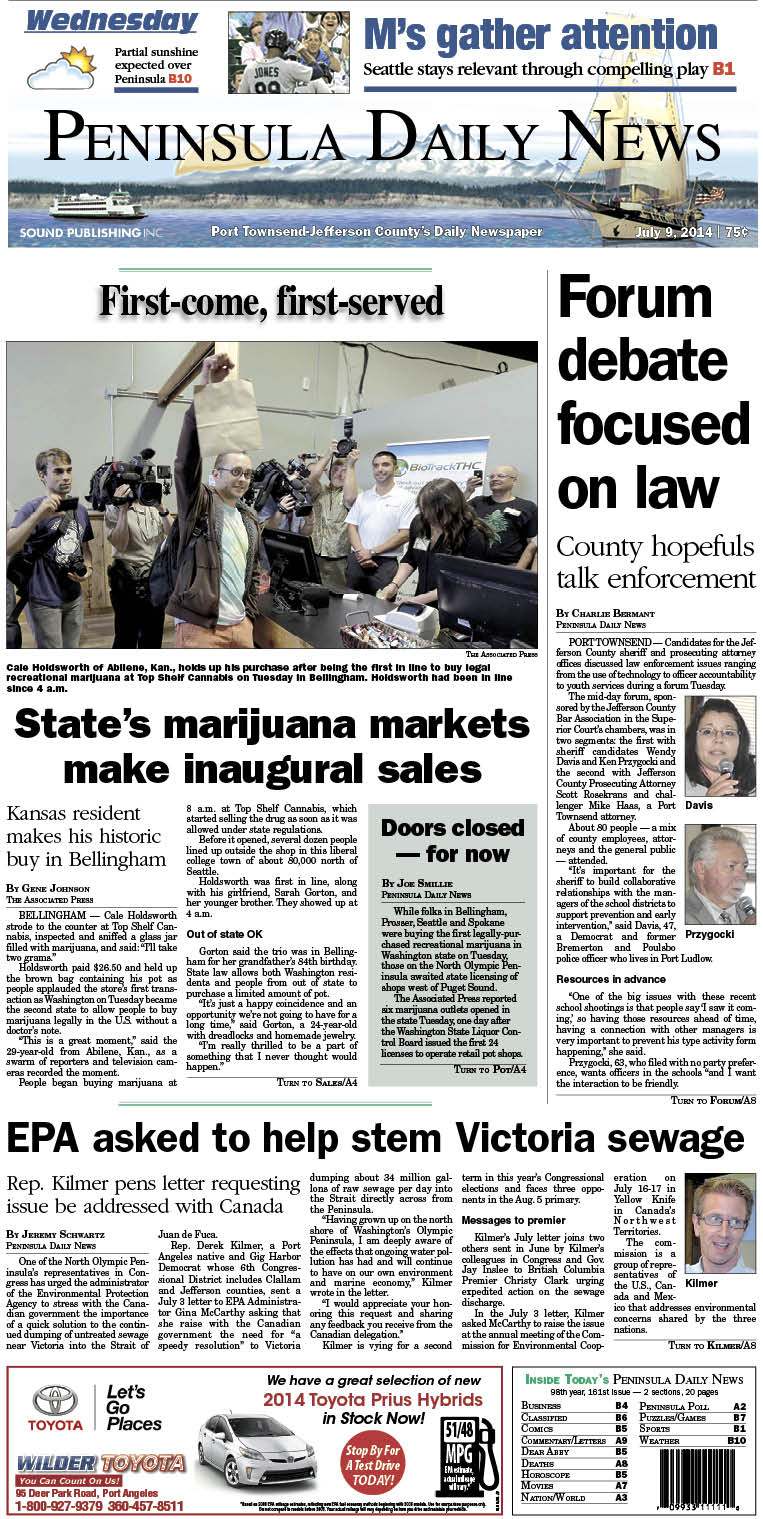 PDN's front page for today's Jefferson County readers. There's more inside that isn't online!