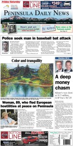 PDN's front page for today's Clallam County readers. There's more inside that isn't online!