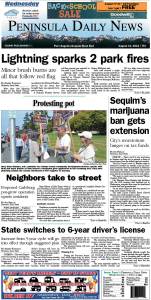 PDN's front page for today's Clallam County readers. There's more inside that isn't online!