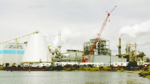 The conical silo of Nippon Paper Industries' new biomass cogeneration plant has quickly become a landmark in Port Angeles. Dave Logan/for Peninsula Daily News