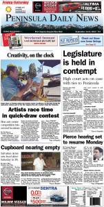 PDN's front page for today's Clallam County readers. There's more inside that isn't online!