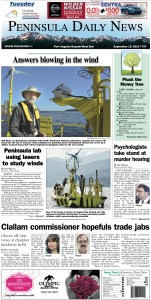PDN's front page for today's Clallam County readers. There's more inside that isn't online!