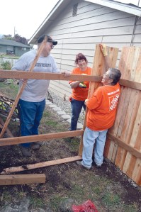 Volunteer workers Ray Madsen