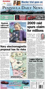 Here is today's Clallam County edition front page. There's more inside that isn't online!