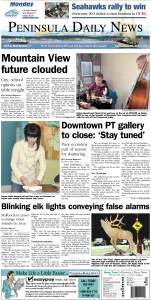 Today's PDN for our Jefferson County readers. Clallam County readers have an edition tailored just for them. Also shown: Sunday's business page