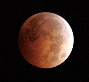 The "blood moon" lunar eclipse. The Associated Press