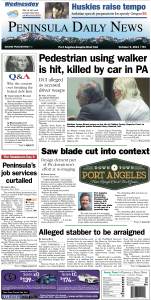 Today's PDN for our Clallam County readers. Jefferson County readers have an edition tailored just for them. (Click on image to enlarge)