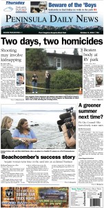 Here is today's Clallam County front page — news tailored to your community. There's more inside that isn't online!
