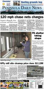 Today's front page tailored for the PDN's readers in Clallam County. There's more inside that isn't online!