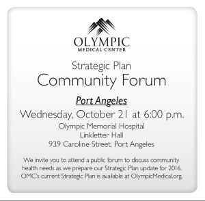 Olympic Medical Center forum to discuss community health needs set Wednesday in Port Angeles