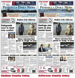 Here are today's Clallam County and Jefferson County front pages — news tailored to your community. There's more inside that isn't online!