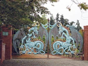 The gates to Troll Haven in Gardiner will open to welcome visitors to its haunted castle and pumpkin patch. Anne Sargent/Peninsula Daily News