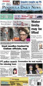 Today's front page tailored for the PDN's readers in Clallam County. There's more inside that isn't online!