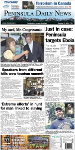 Here is today's Clallam County front page — news tailored to your community. There's more inside that isn't online!