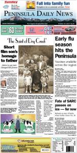 Today's front page tailored for the PDN's readers in Clallam County. There's more inside that isn't online!