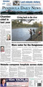 Here is today's Clallam County front page — news tailored to your community. There's more inside that isn't online!