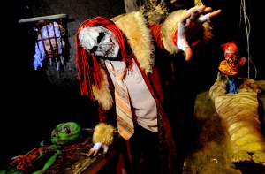 Matt Ellis is dressed as Stitches as part of Party Central's "Scary Central" Halloween extravaganza in Bossier City