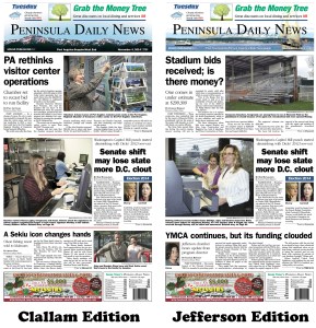 Here are today's front pages for our Clallam County and Jefferson County readers — news tailored to your community. There's more inside that isn't online!