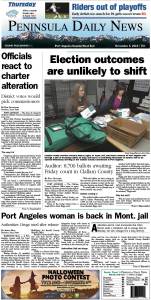 Today's front page tailored for the PDN's readers in Clallam County. There's more inside that isn't online!