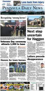 Today's front page tailored for the PDN's readers in Clallam County. There's more inside that isn't online!