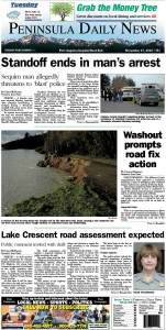 Today's front page tailored for the PDN's readers in Clallam County. There's more inside that isn't online!