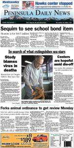 Here is today's front page for our Clallam County readers — news tailored to your community. There's more inside that isn't online!