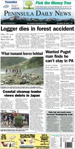 Here is today's front page for our Clallam County readers — news tailored to your community. There's more inside that isn't online!