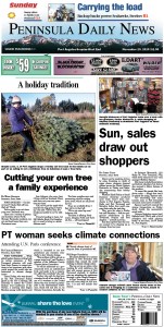 Today's front page tailored for the PDN's readers in Clallam County. There's more inside that isn't online!