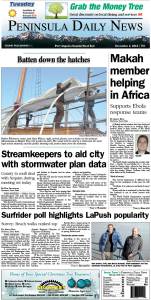 Here is today's front page for our Clallam County readers — news tailored to your community. There's more inside that isn't online!