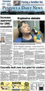 Here is today's front page for our Clallam County readers — news tailored to your community. There's more inside that isn't online!