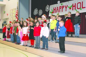 Dry Creek Elementary School kindergarten students sing “Jingle Bells